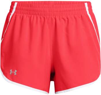 Under Armour Fly By 3in Hardloopshorts Dames-Rood,Wit - XS,S,M,L,XL