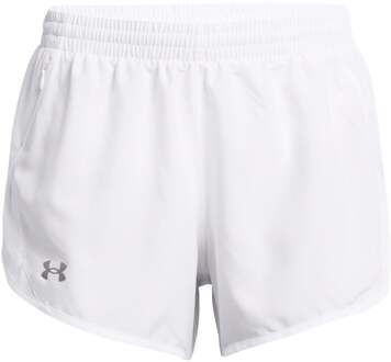 Under Armour Fly By 3in Hardloopshorts Dames-Wit - XS,S,M,L,XL