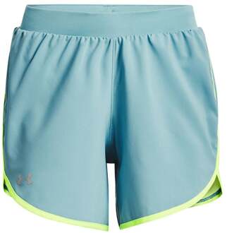 Under Armour Fly By Elite 5in Shorts Dames-Lichtblauw,Neongeel - XS