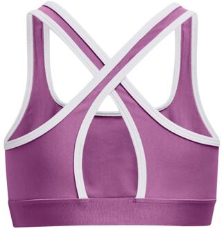 Under Armour Girl's Under Armour UA Crossback Graphic Sports Bra in Purple - maat Paars