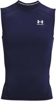 Under Armour Heatgear Comp Tanktop Heren-Donkerblauw,Wit - S
