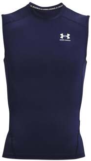 Under Armour Heatgear Comp Tanktop Heren-Donkerblauw,Wit - S