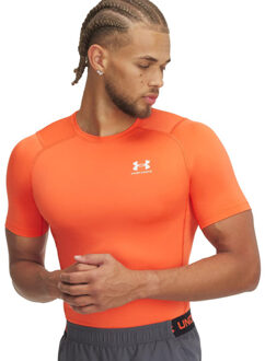 Under Armour Heatgear Compression Tee oranje/wit - L