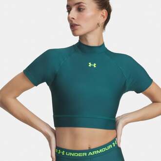 Under Armour HeatGear Crop T-shirt Dames-groen, groen - XS,S,M,L,XL
