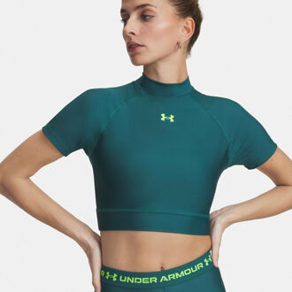 Under Armour HeatGear Crop T-shirt Dames-groen, groen - XS