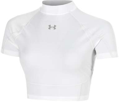 Under Armour HeatGear Elite Crop T-shirt Dames-wit - XL