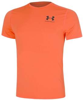 Under Armour Heatgear Fitted T-shirt Heren-Oranje - XL