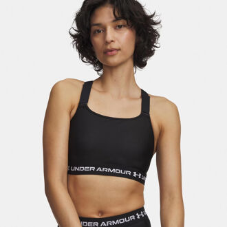 Under Armour HeatGear High Sport-bh Dames-zwart, wit