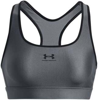 Under Armour Heatgear Mid Padless Sport-bh Dames-Grijs - XS