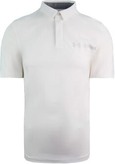 Under Armour HeatGear Perpetual Woven Golf Poloshirt Heren Crème Top 1306301 100