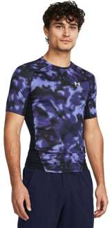 Under Armour Heatgear Printed T-shirt Heren-Paars - S,M