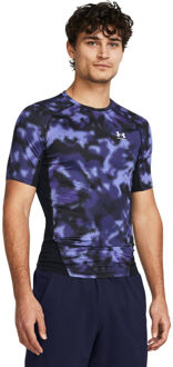 Under Armour Heatgear Printed T-shirt Heren-Paars - S