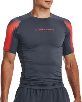 Under Armour HeatGear Shirt Heren grijs - rood - 3XL