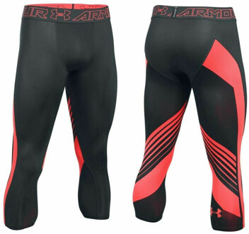 Under Armour HeatGear Supervent 2.0 Zwart Oranje Heren 3/4 Legging 1289581 016