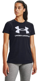 Under Armour Heatgear trainings T-shirt met logoprint Zwart