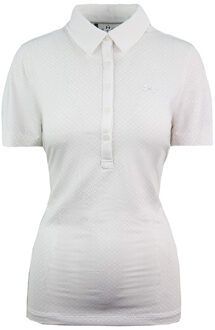 Under Armour HeatGear Zinger Golf Fitted Polo Shirt Dames Crème Top 1272340 103 - maat M