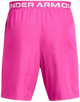 Under Armour Heren HalfBack Geweven Trainingsshort met reliëf (Roze) - L