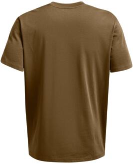 Under Armour Heren Patch Zwaargewicht T-shirt met korte mouwen (Bruin) - S