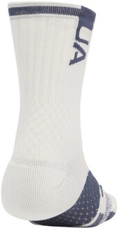 Under Armour Heren Playmaker Mid Cut Crew Sokken (Verpakking van 3) (Wit) - maat
