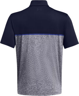 Under Armour Heren Playoff 3.0 gestreept poloshirt (Nachtblauw/Royaalblauw/Nachtblauw) Donker Marine - S