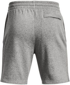 Under Armour Heren Rival Fleece Korte Broek (Kasteel Rots/Wit) - maat Lichtgrijs
