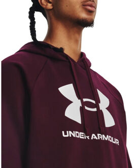 Under Armour Heren rival groot logo fleece training hoodie - maat S Bruin