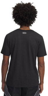 Under Armour Heren t-shirt met korte mouwen en gestapeld logo Zwart - S