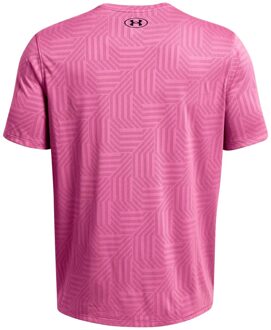 Under Armour Heren Tech Geotessa Vent T-shirt (Roze) - maat L