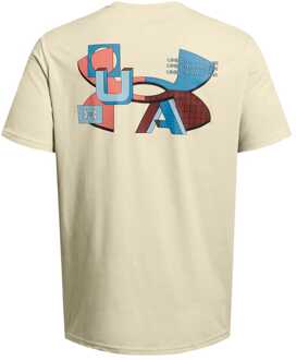 Under Armour Heren Under Armour Color Big Logoock Logo T-shirt in crème