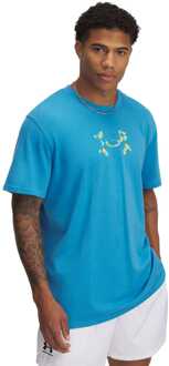 Under Armour Heren Under Armour Holiday zwaargewicht T-shirt in blauw - maat L