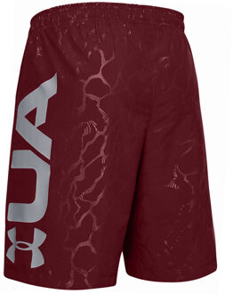Under Armour Heren Woven Graphic Emboss Korte Broek Logo 1351670 615 Bourgogne