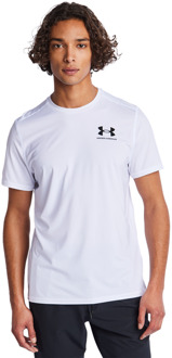 Under Armour Hg Fitted T-shirts Heren - Wit - Maat L White