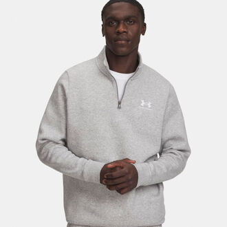 Under Armour Icon Fleece 1/4 Zip Longsleeve Heren-grijs, wit - XL