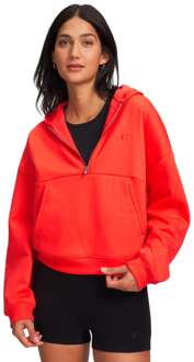 Under Armour Icon Fleece Halfzip Sweater met capuchon Dames-rood, rood