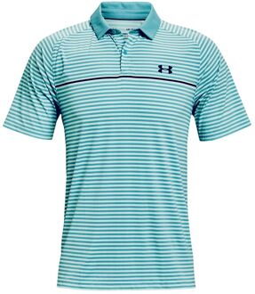 Under Armour Iso-Chill Hollen Heren Blauw/Wit Golf Poloshirt - L