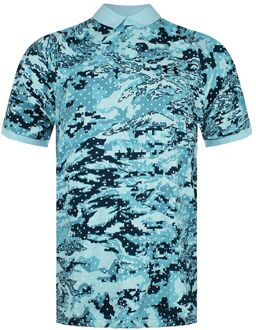 Under Armour Iso-Chill Penta Dot Heren Blauw Golf Poloshirt Groen - M