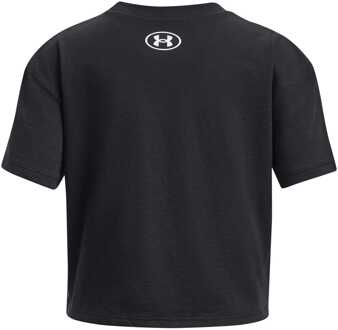 Under Armour Juniors Crop Sportstyle Logo T-shirt voor meisjes in zwart - maat 7-8J / 122-128cm