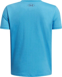 Under Armour Kinder Boxed Logo T-shirt met Korte Mouwen (Blauw)