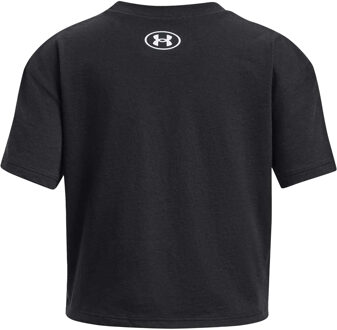 Under Armour Kinderen Sportstyle Crop Logo Korte Mouw T-Shirt (Zwart) - 7-8J / 122-128cm