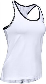 Under Armour Knockout Tank Dames Sporttop - Maat L - White / White / Black