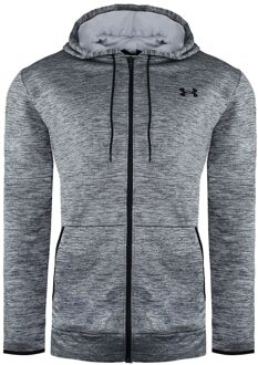 Under Armour Lange Mouw Zip Up Grijs Heren Fleece Hooded Track Jacket 1357110 014 - S