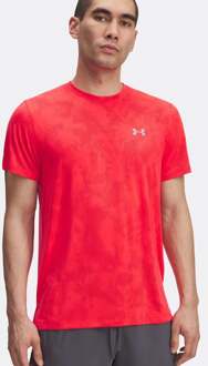 Under Armour Launch Camo Hardloopshirt Heren-Neonrood - XL