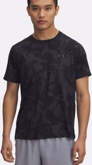 Under Armour Launch Elite Print Hardloopshirt Heren-Antraciet,Zwart - S