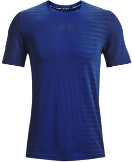 Under Armour Naadloos Woordmerk Heren Blauw T-Shirt - maat M