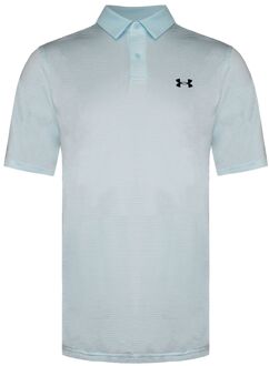 Under Armour Perofrmance Heren Lichtblauw Gestreept Poloshirt