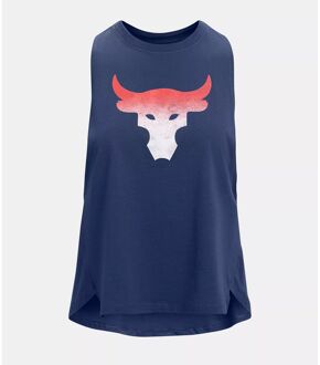 Under Armour Project Rock Bull Dames Marineblauwe Tank Top Navy