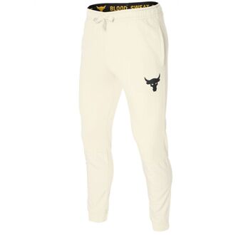 Under Armour Project Rock Heren Beige Terry Track Pants