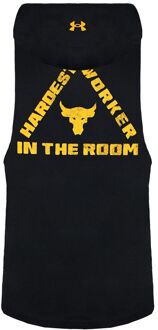 Under Armour Project Rock Heren Zwart Mouwloos Hoodie - S