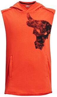 Under Armour Project Rock Terry Kids Oranje Hoodie Top - maat S