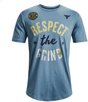 Under Armour Project Rock The Grind Heren Blauw T-Shirt
